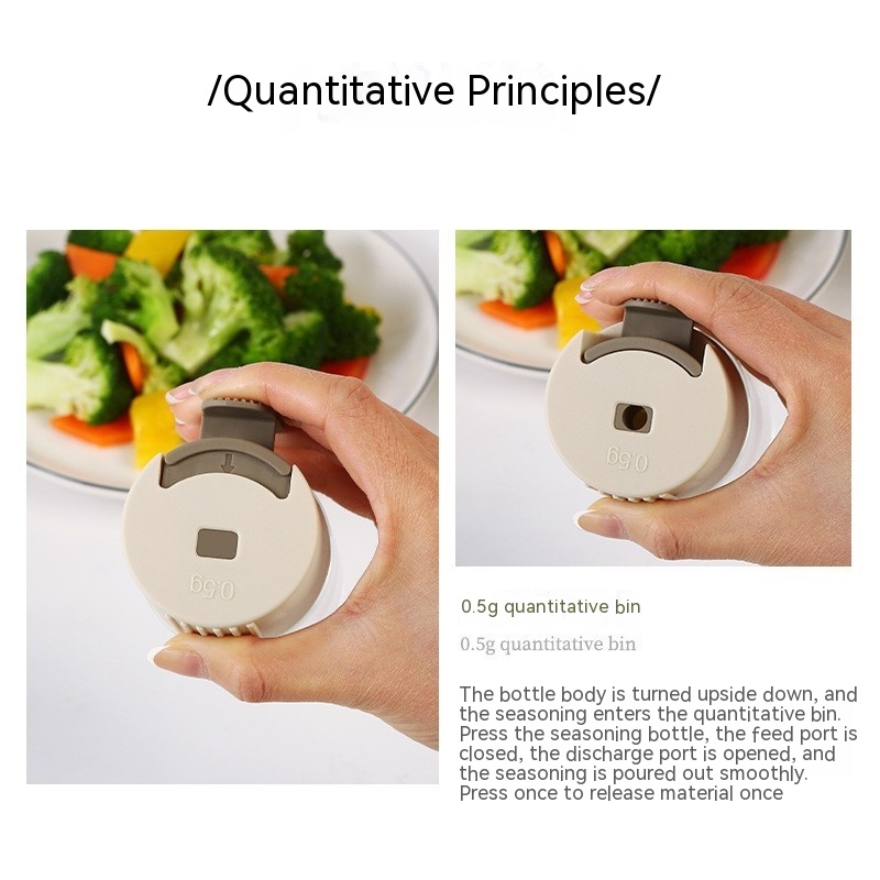 Title 4, Press Type Quantitative 05g Glass Seasoning Bottle