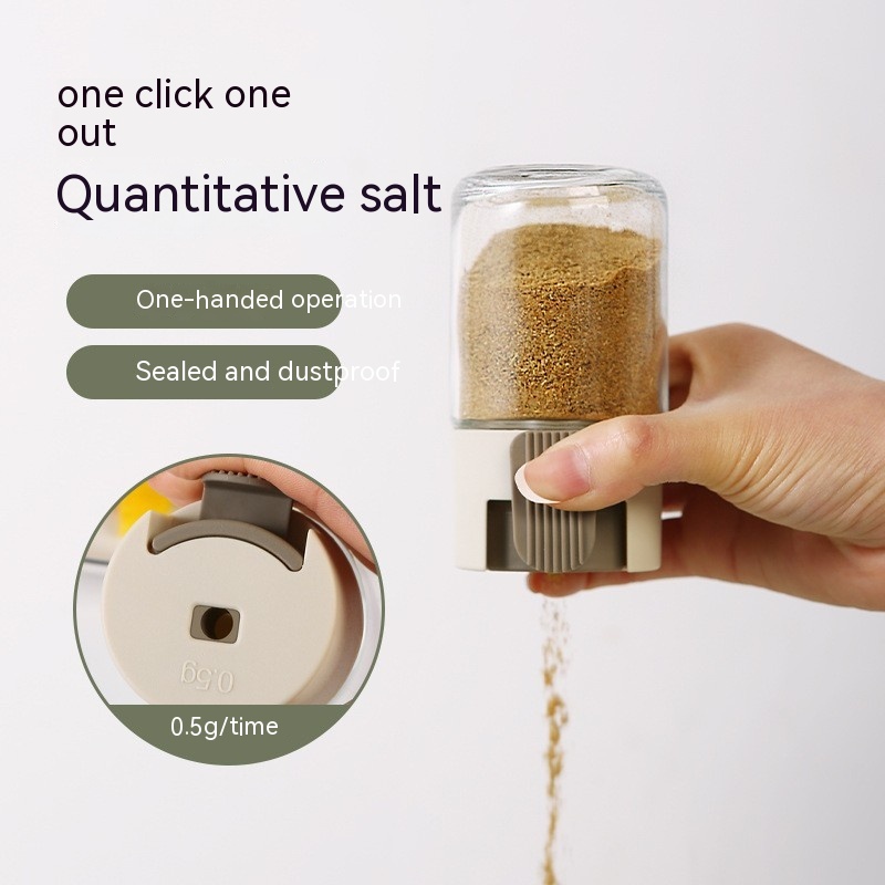 Title 5, Press Type Quantitative 05g Glass Seasoning Bottle