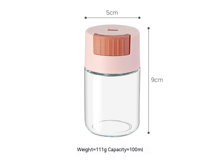 Title 6, Press Type Quantitative 05g Glass Seasoning Bottle