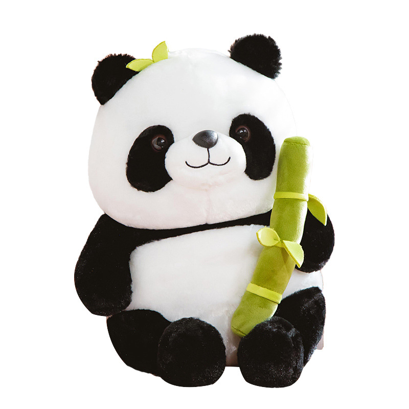 PandaPal™ Juguete de peluche con forma de panda y flor de tubo de bambú simulado BlueRibbon Baby