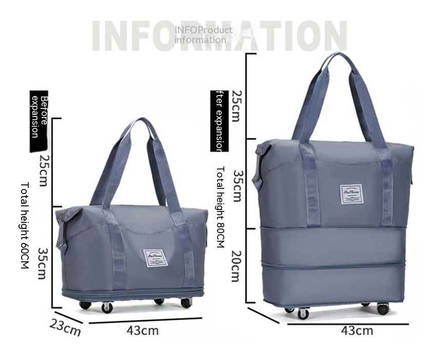 Title 1, Large Capacity Travel Bag Folding Dry Wet Separ...