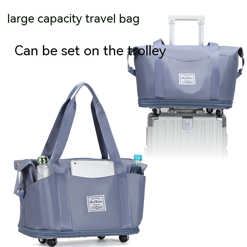 Title 3, Large Capacity Travel Bag Folding Dry Wet Separ...