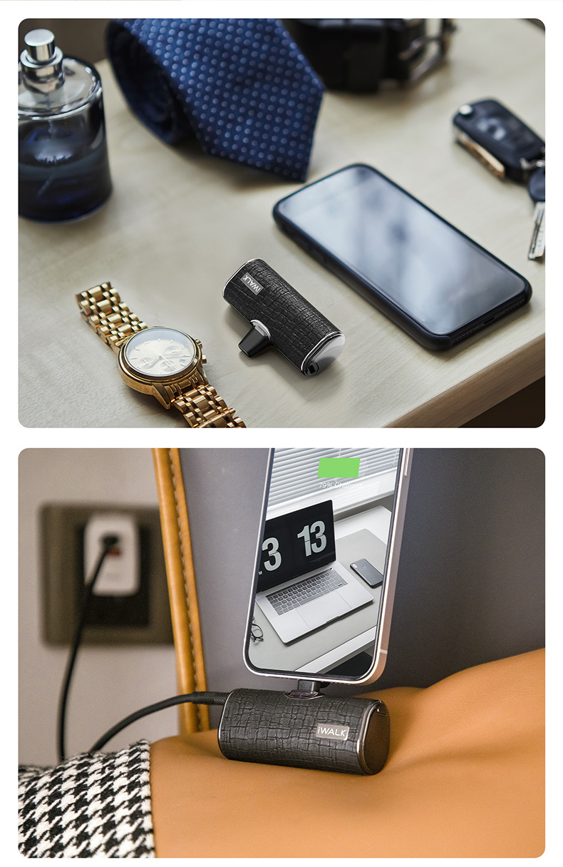 Pocket Leather Version Power Bank Mini Lipstick 12