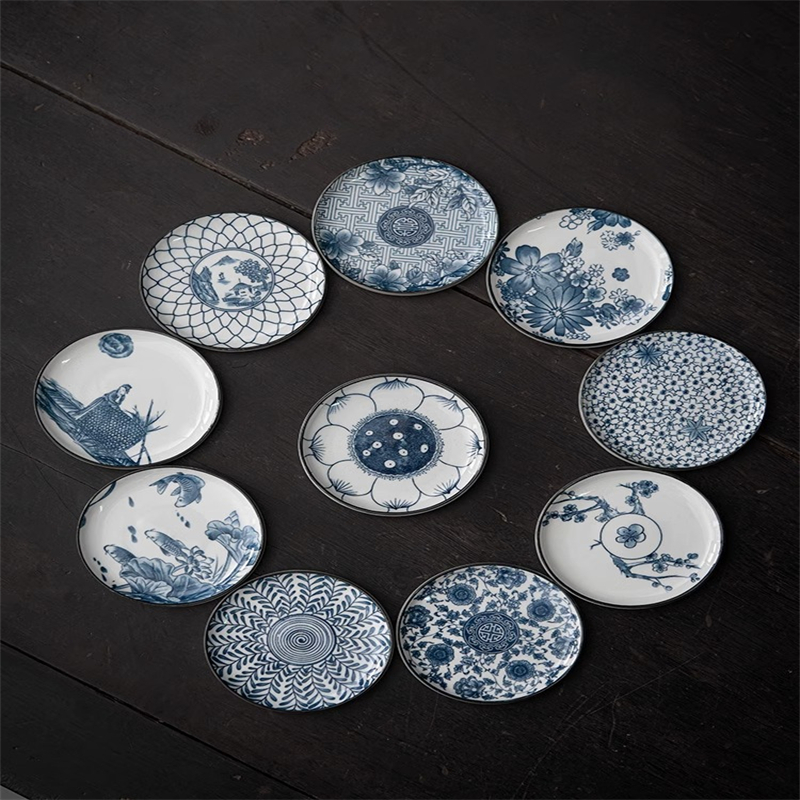 Title 2, Blue And White Porcelain Teacup Mat Round Heat ...