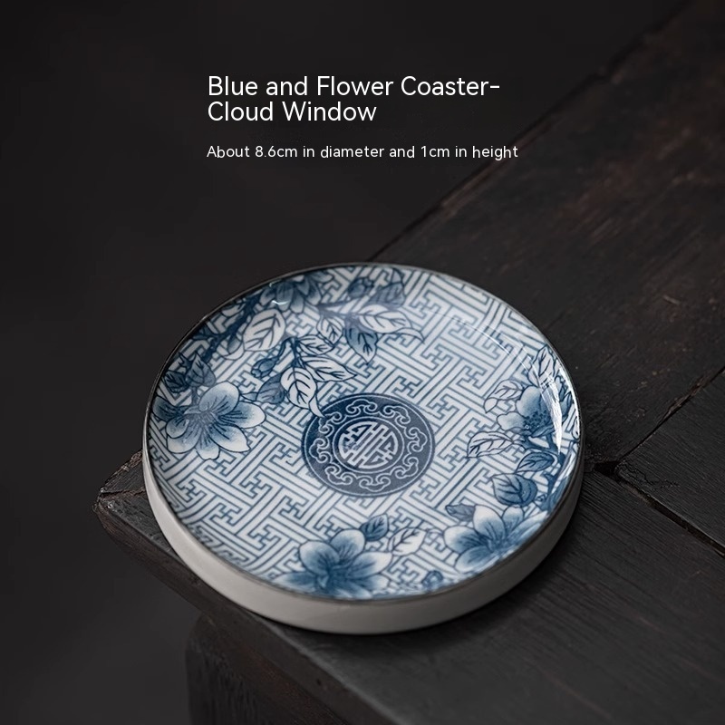 Title 3, Blue And White Porcelain Teacup Mat Round Heat ...