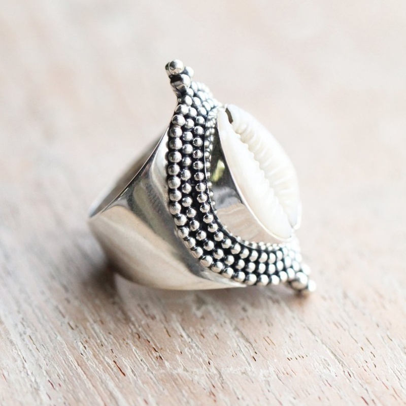Fashion Boho Natural Shell Starfish Ring