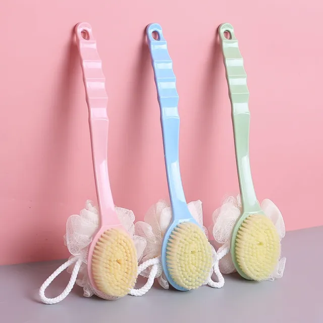 Bath Brush Back Soft Hair Bath Female Bath Brush Back Rub Bath Towel Three Color Set - Shop at LoveMi