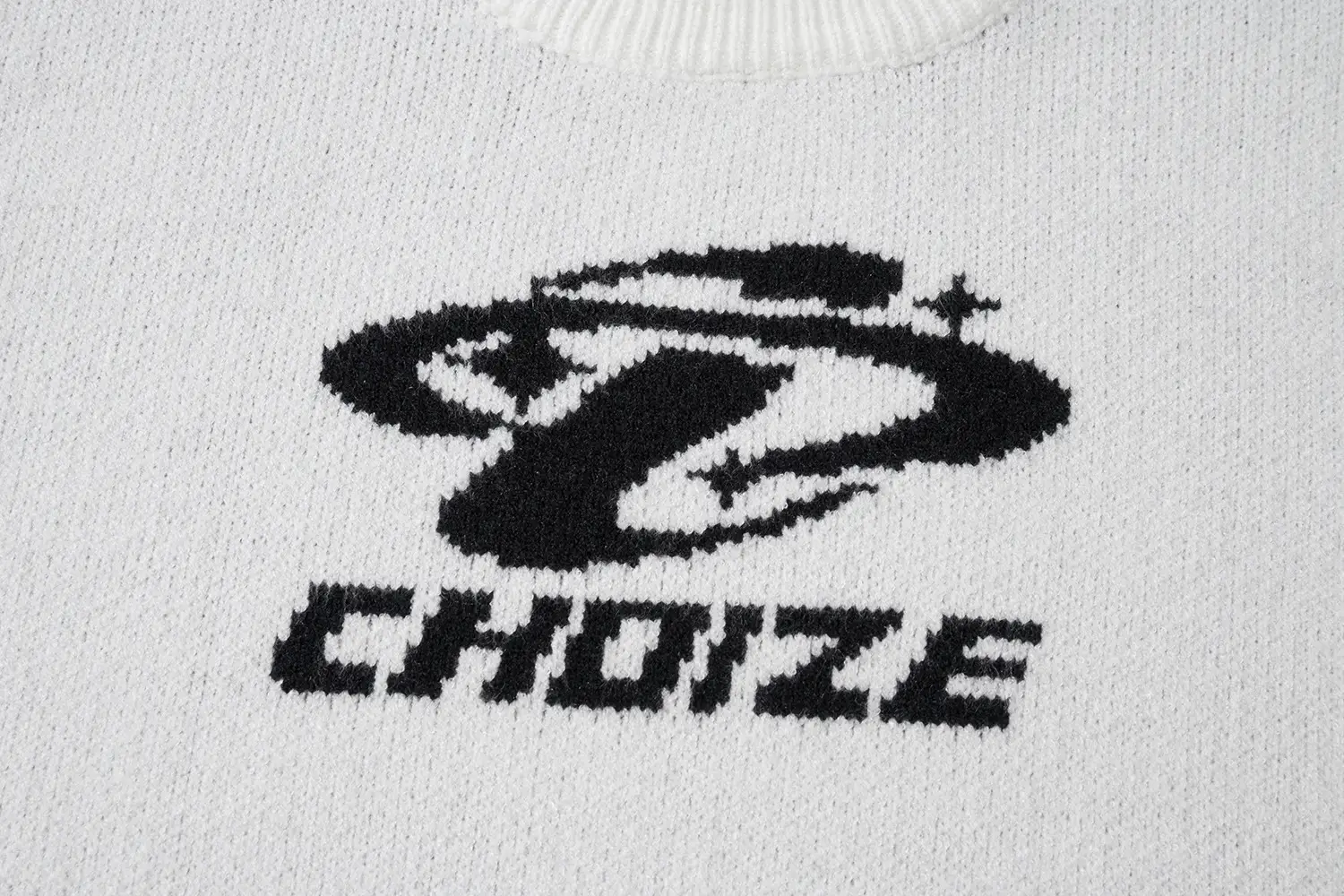 Autumn And Winter New Real Shot Maychao Jacquard Color Block Crew Neck Pullover Sweater