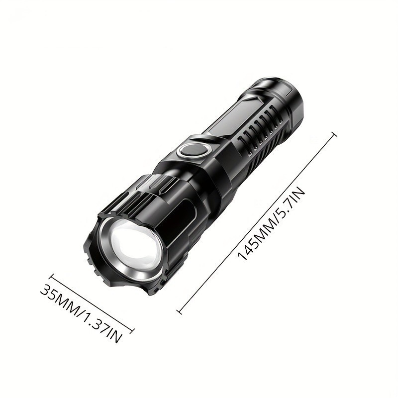 Outdoor Household Camping Usb Rechargeable Zoom Led Power Torch — foto 10