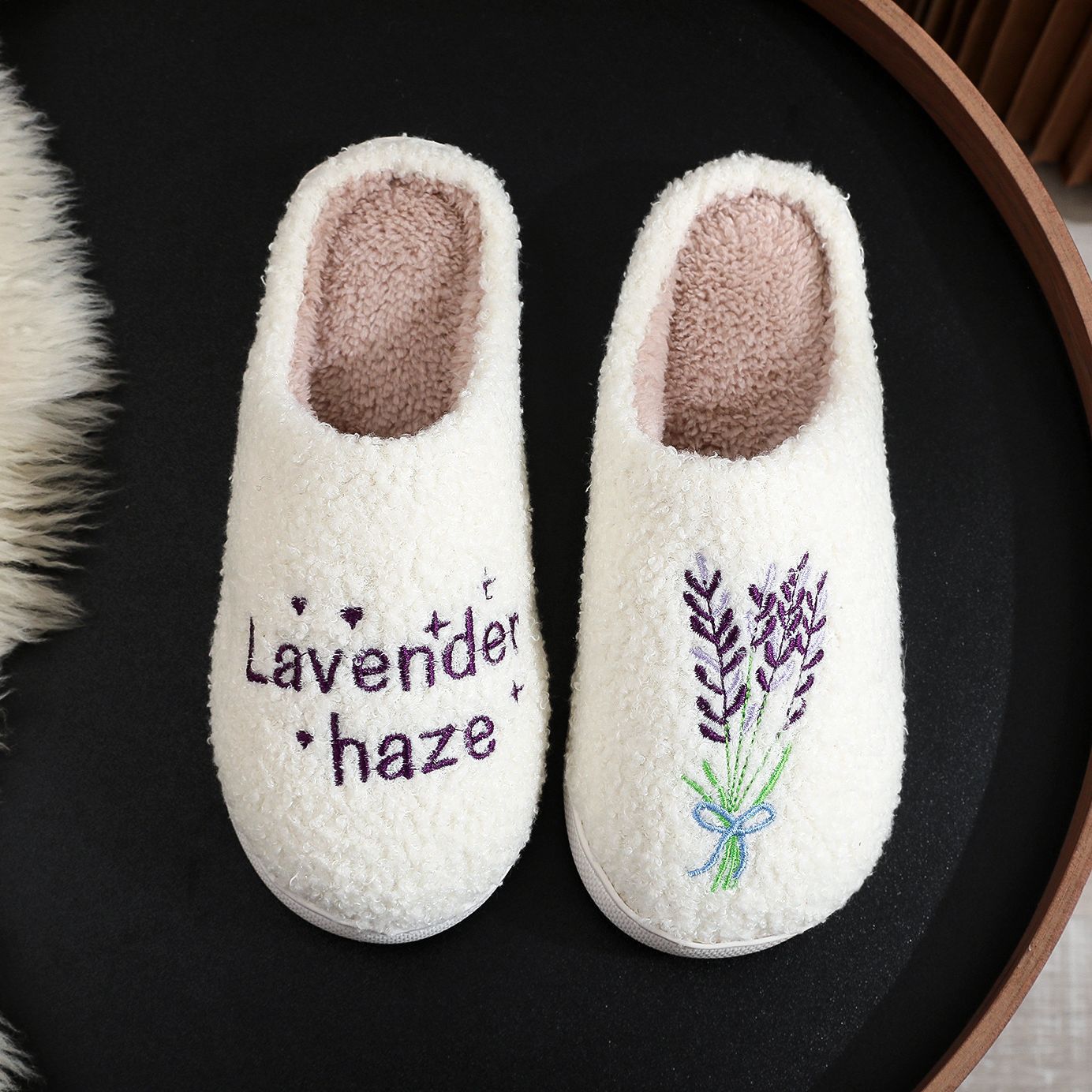 New Cotton Slippers Male And Female Home Winter Lavender Cotton Slippers