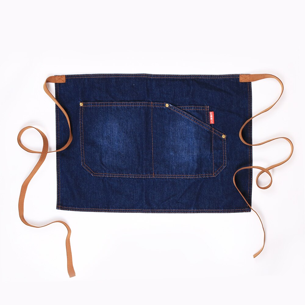 Title 12, Baked Denim Canvas Leather Short Apron