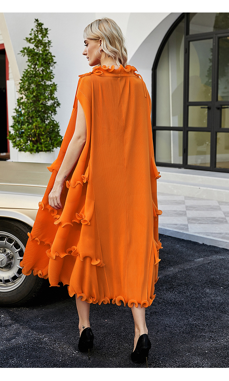 Pleated Short-Sleeve Midi Dress, picture 7 of 12
