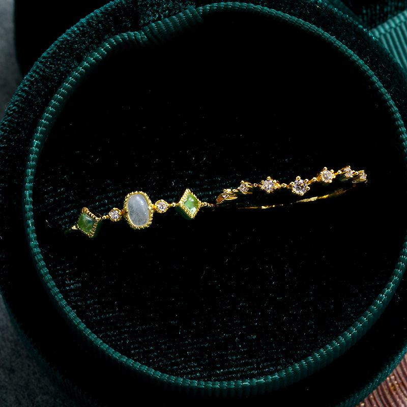 Japanese Style Mild Luxury Minority Simple V-shaped Ring