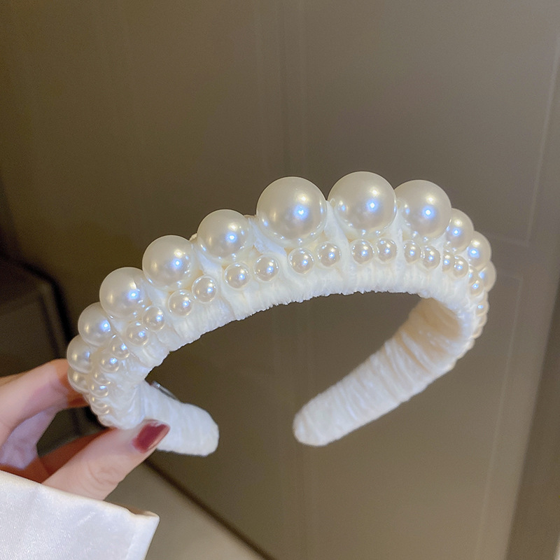 Title 7, Vintage Pearl Flannel Headband Graceful And Fas...