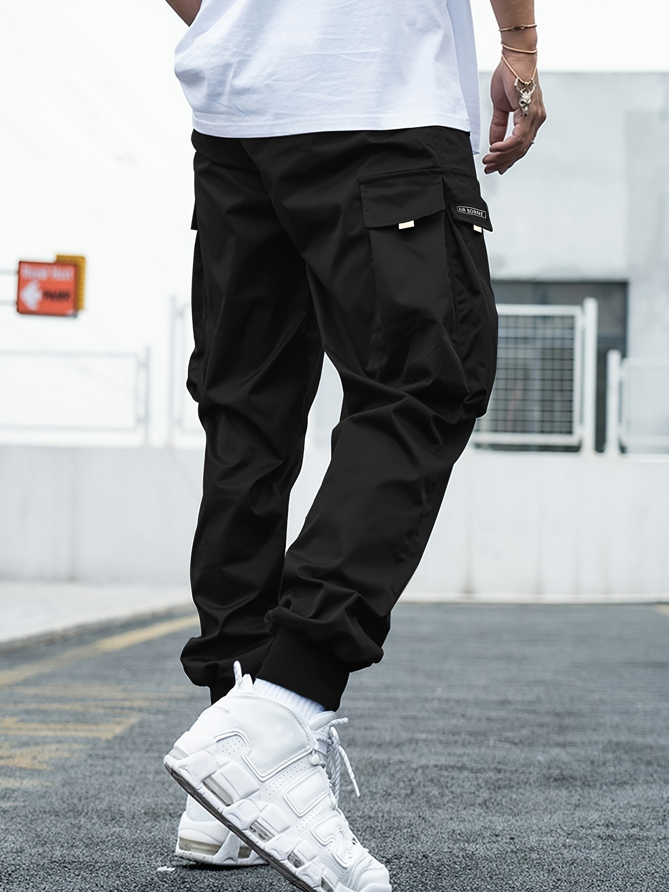 Men’s Multi‑Pocket Drawstring Cargo Pants – Casual Streetwear