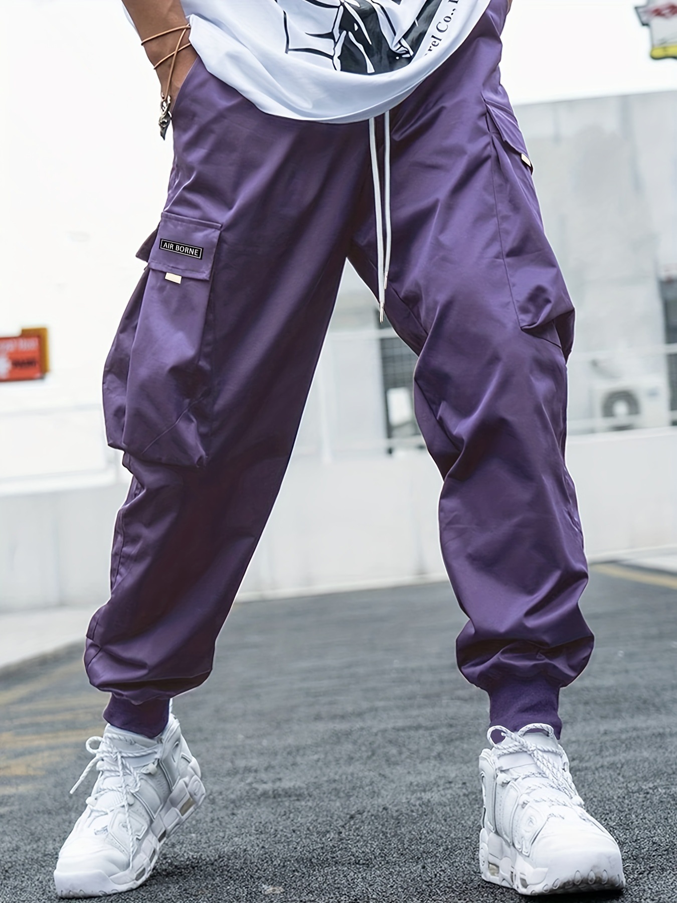 Men’s Multi‑Pocket Drawstring Cargo Pants – Casual Streetwear