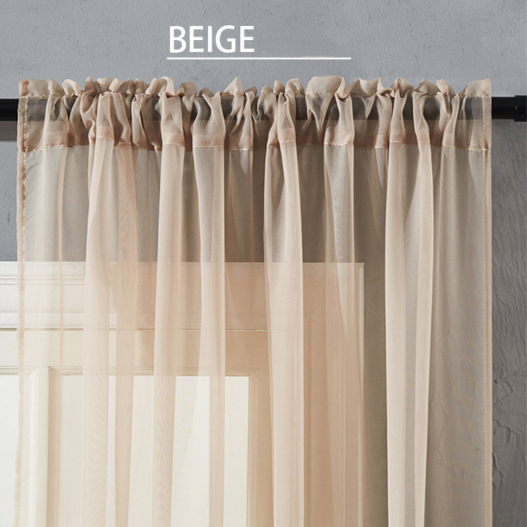 Factory Direct Sales Finished Window Screen Curtain Terylene Solid Color Window Screen Hot-selling - Image 10