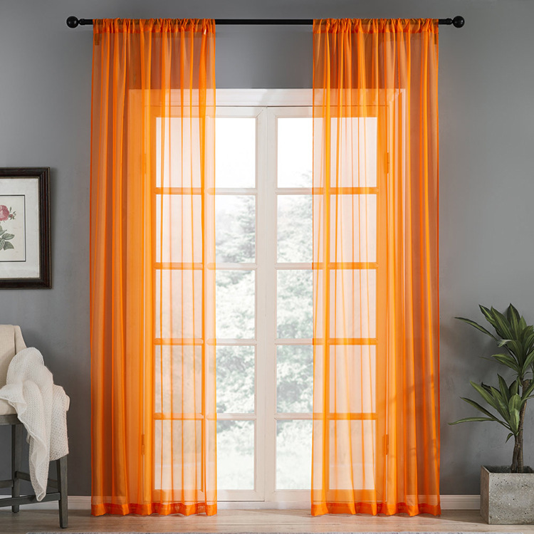 Factory Direct Sales Finished Window Screen Curtain Terylene Solid Color Window Screen Hot-selling - Image 19