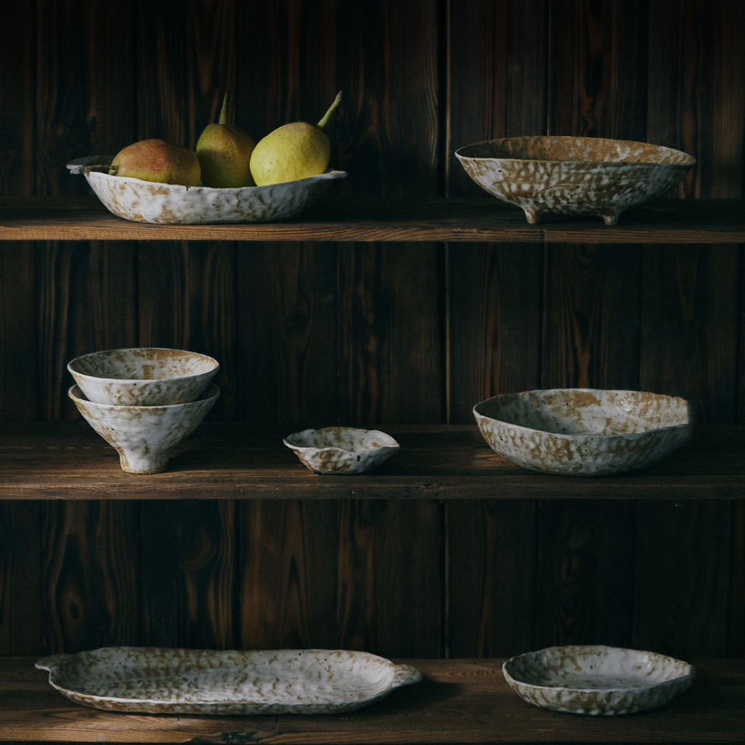 Title 6, Stoneware Bowls And Plates Irregular Handmade R...