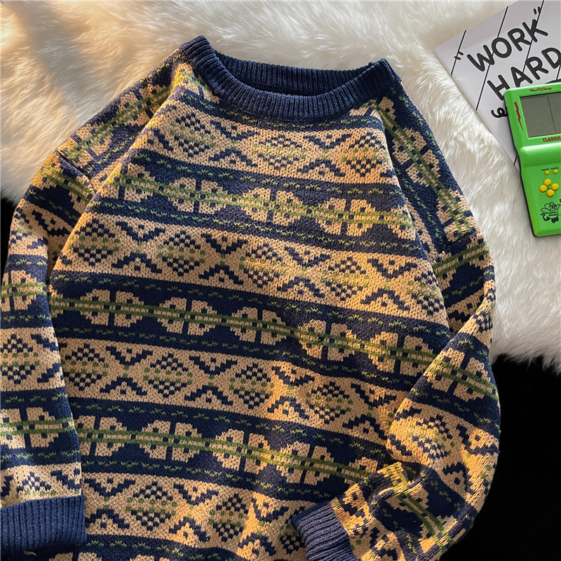 Men's Loose Retro Ethnic Leisure Warm Sweater