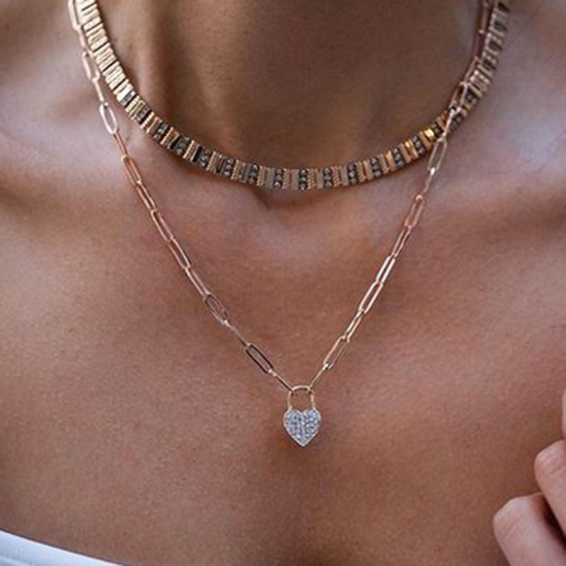 Title 2, Titanium stalen ketting, 18K goud verguld, voll...