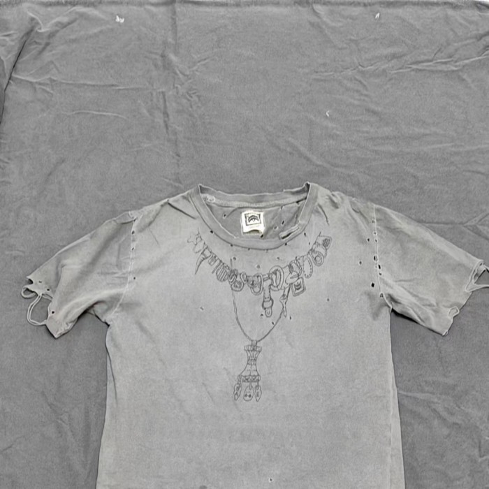 Title 3, Damaged Necklace Reworked Washed Short Sleeves