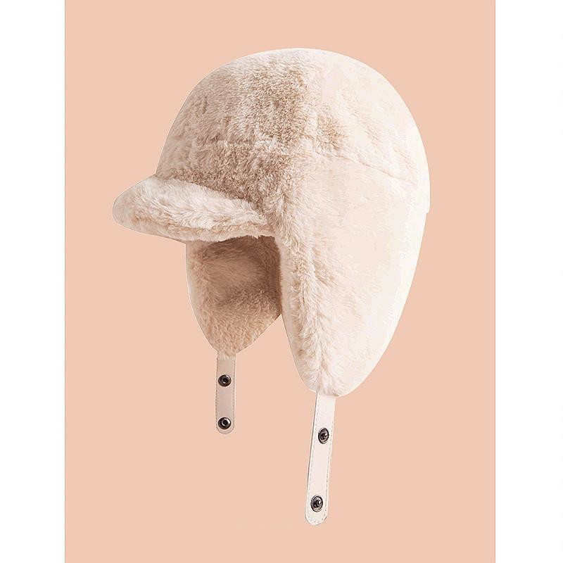 Warm Hat All-match Mink-like Flight Helmet