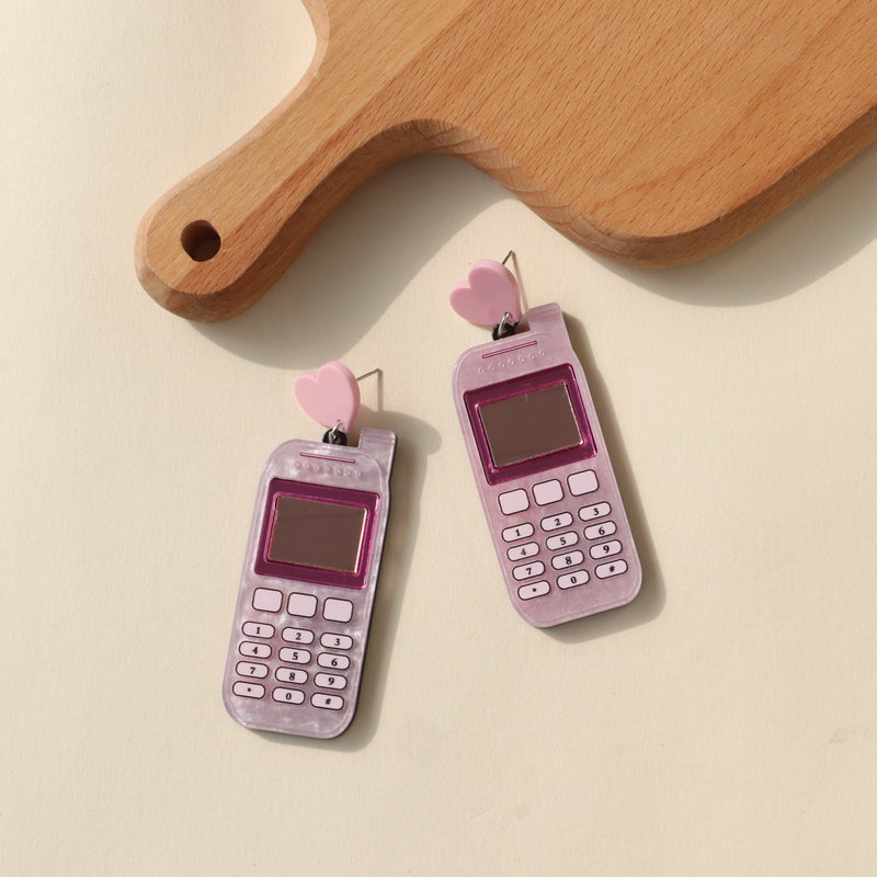 Creative New Acrylic Mobile Phone Earrings