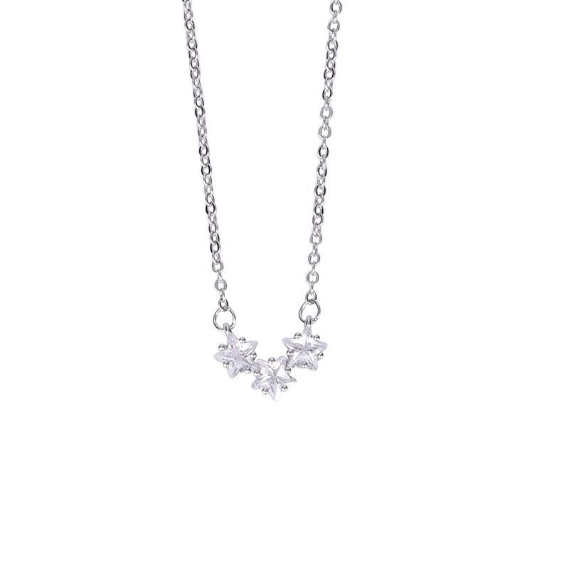 Women's Fashion Sterling Silver Zircon Necklace