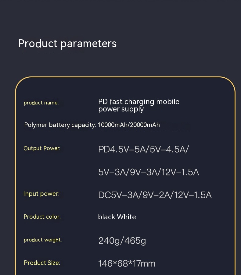 Two-way Super Fast Power Bank Large Capacity 14