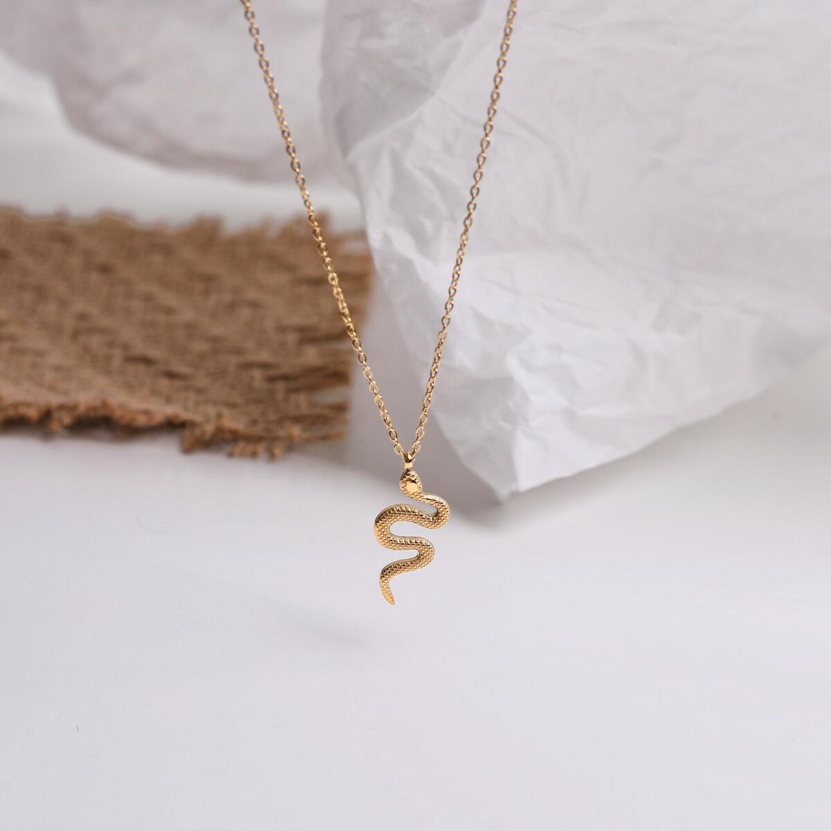 Title 5, Titanium Steel Clavicle Chain Necklace Female F...