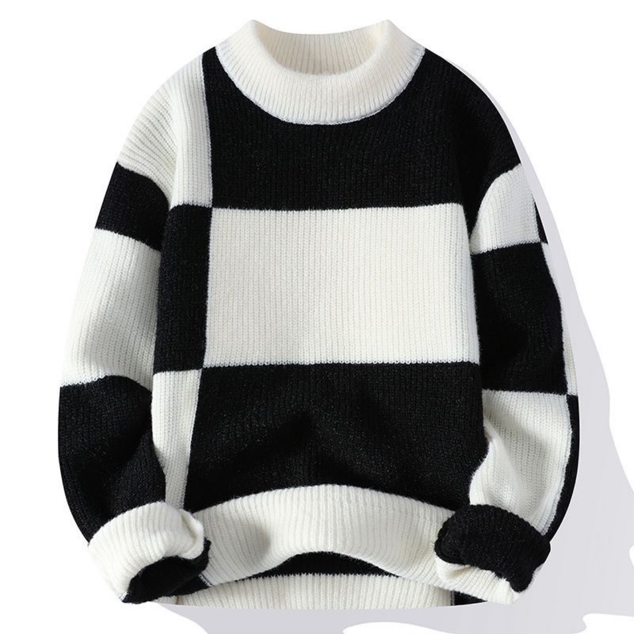Men's FallWinter Half Turtleneck Knitted Bottoming Shirt For Boys Thickened Warm Wool Clothes - Image 7