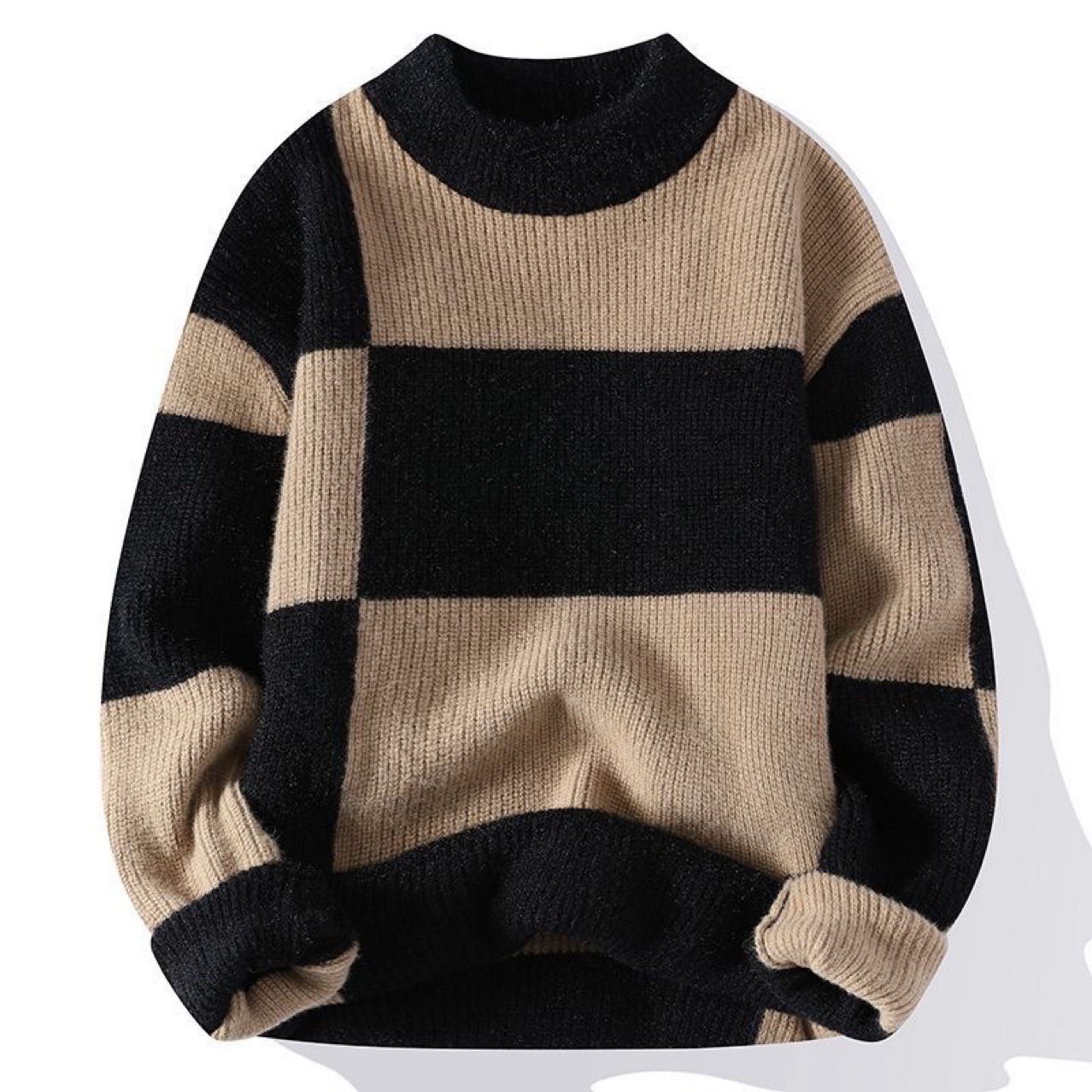 Men's FallWinter Half Turtleneck Knitted Bottoming Shirt For Boys Thickened Warm Wool Clothes - Image 15
