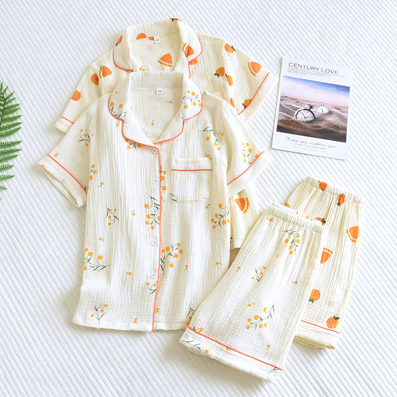 Title 6, Summer Thin Cotton Gauze Double-layer Crepe Car...