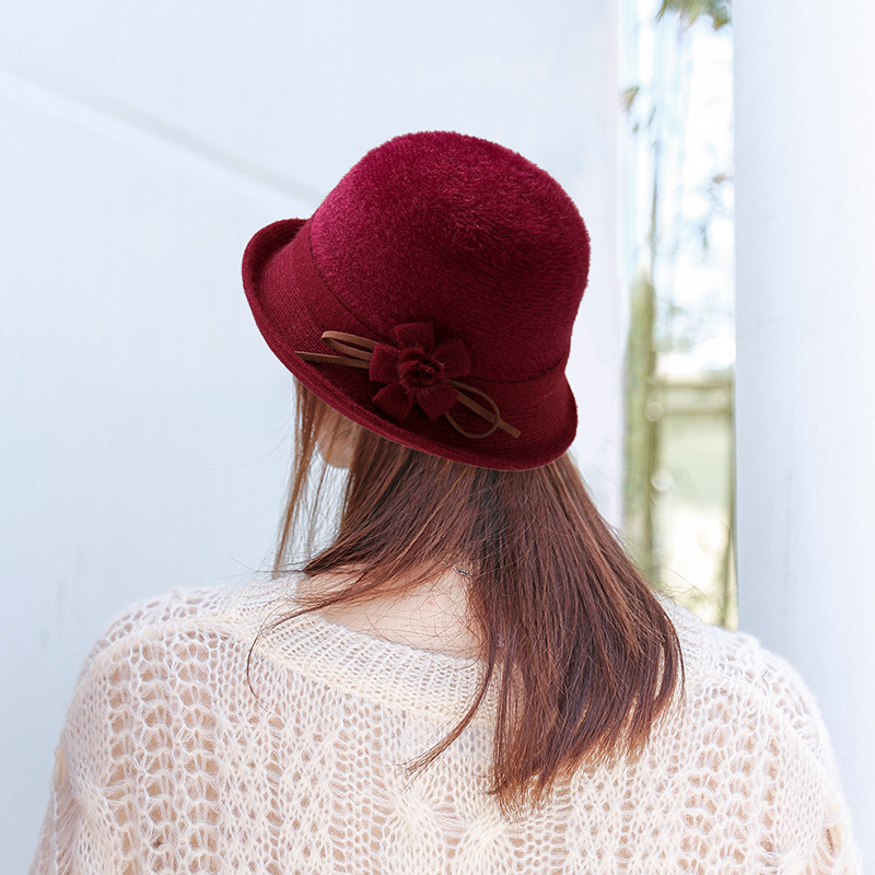 Knitted Warm Upturned Eaves Fisherman Retro Patchwork All-matching Hat