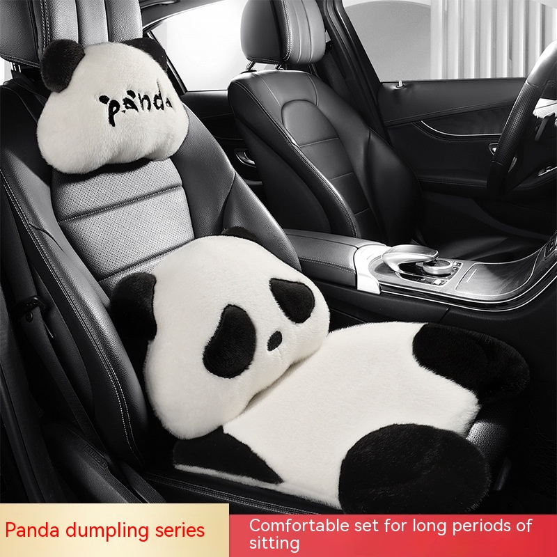 Car Cushion Winter Plush Single Three-piece Seat Goddess