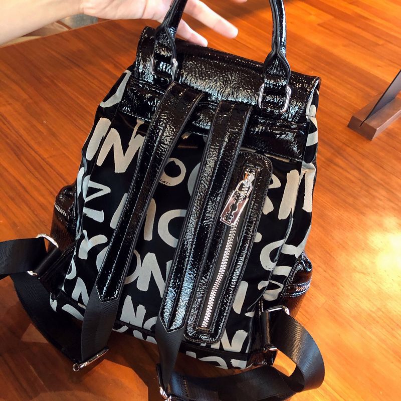 High-grade Letters Hot Drilling Backpack Bags Western Style Large-capacity Backpack Summer Travel