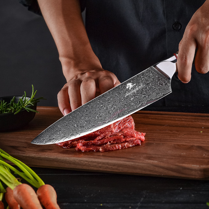 Title 1, Damascus Steel Chef Knife Stainless Meat Cutting