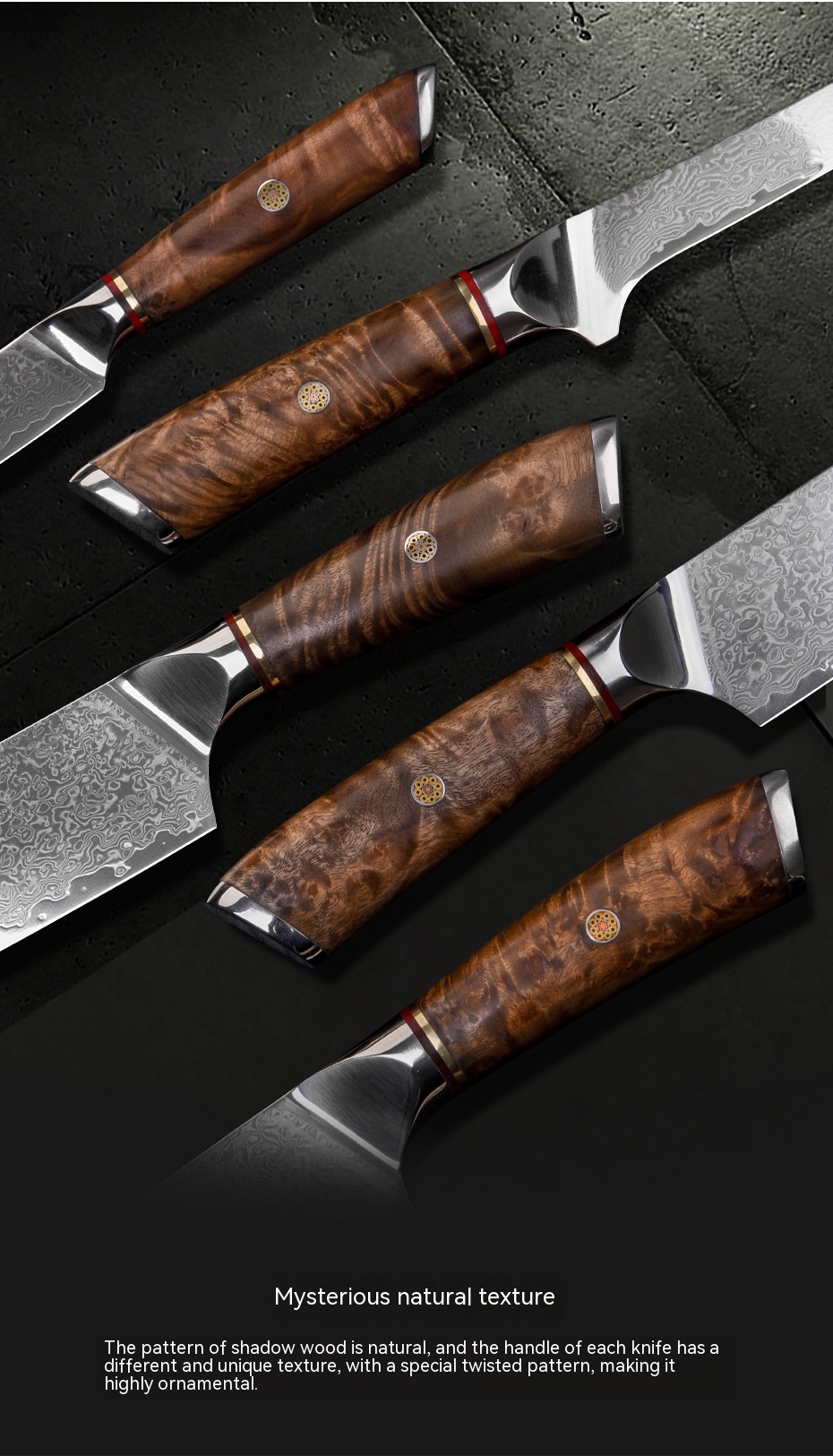 Title 4, Damascus Steel Chef Knife Stainless Meat Cutting