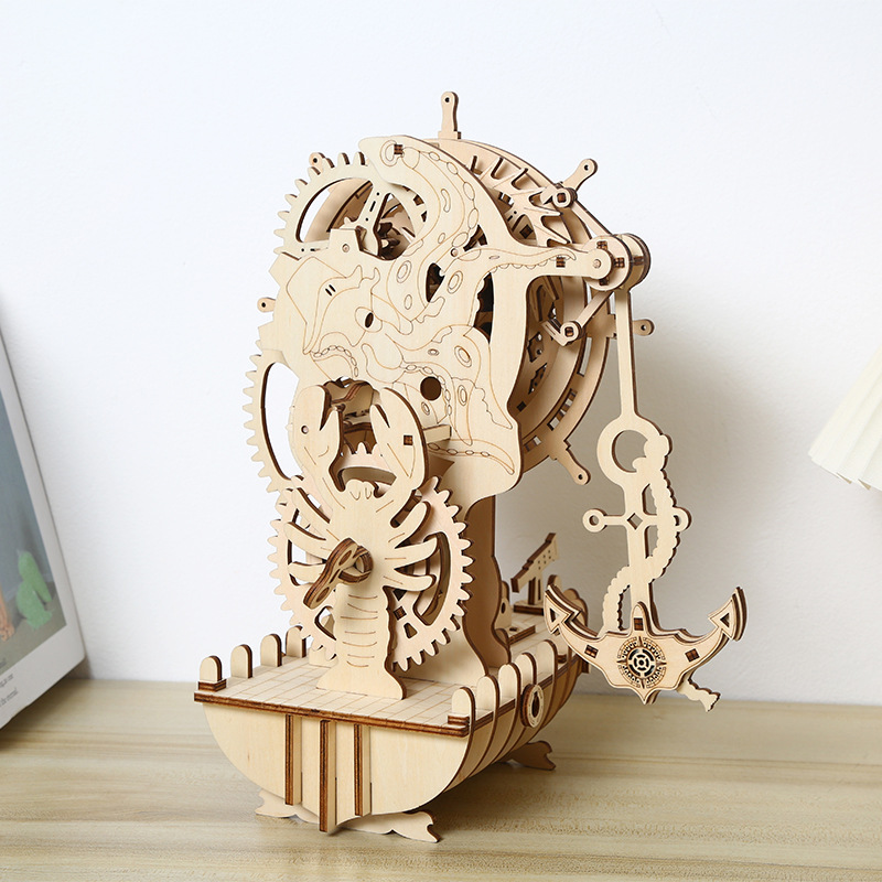 Title 1, Orologio da nave pirata 3D Puzzle 3D modello gi...