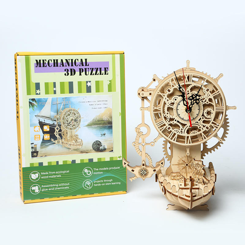 Title 2, Orologio da nave pirata 3D Puzzle 3D modello gi...