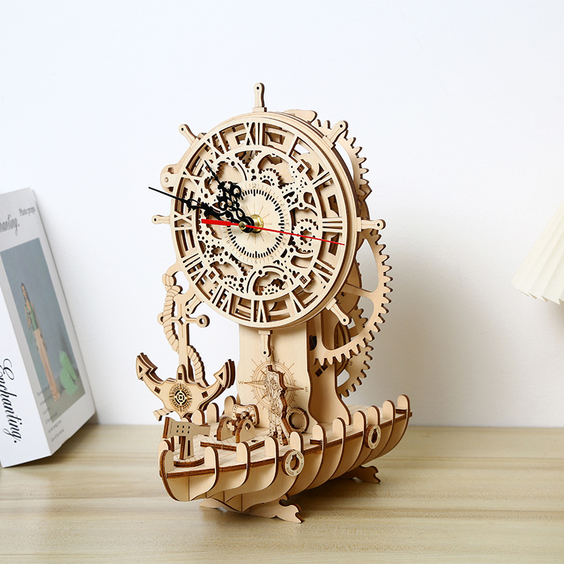 Title 6, Orologio da nave pirata 3D Puzzle 3D modello gi...