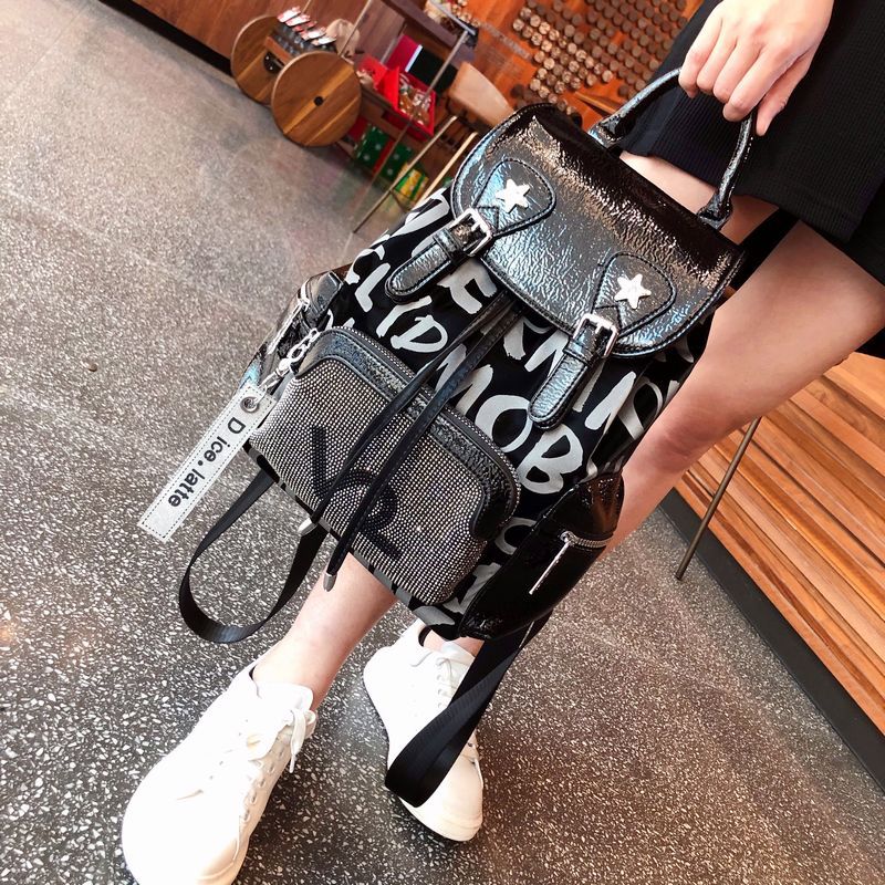 Title 1, High-grade Letters Hot Drilling Backpack Bags W...