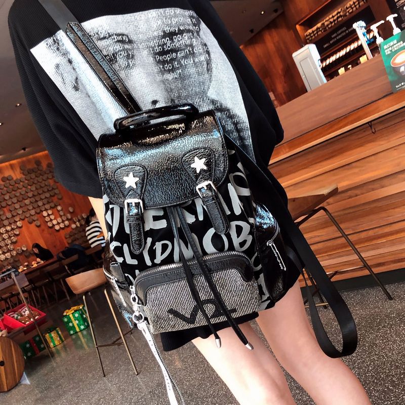 Title 3, High-grade Letters Hot Drilling Backpack Bags W...