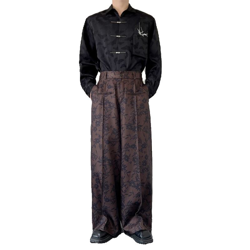 Retro Minority Japanese Wide Leg Mopping Suit Pants