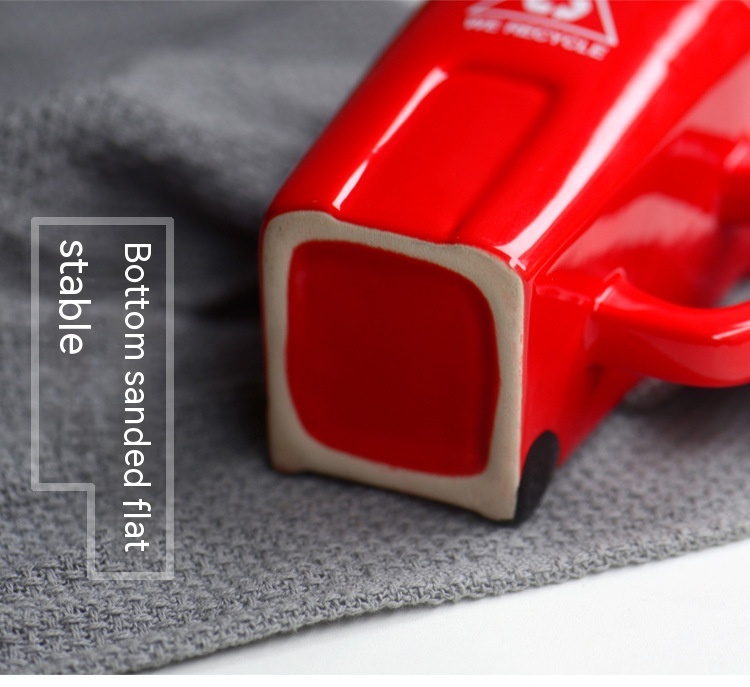 Square Trash Can Ceramic Mug