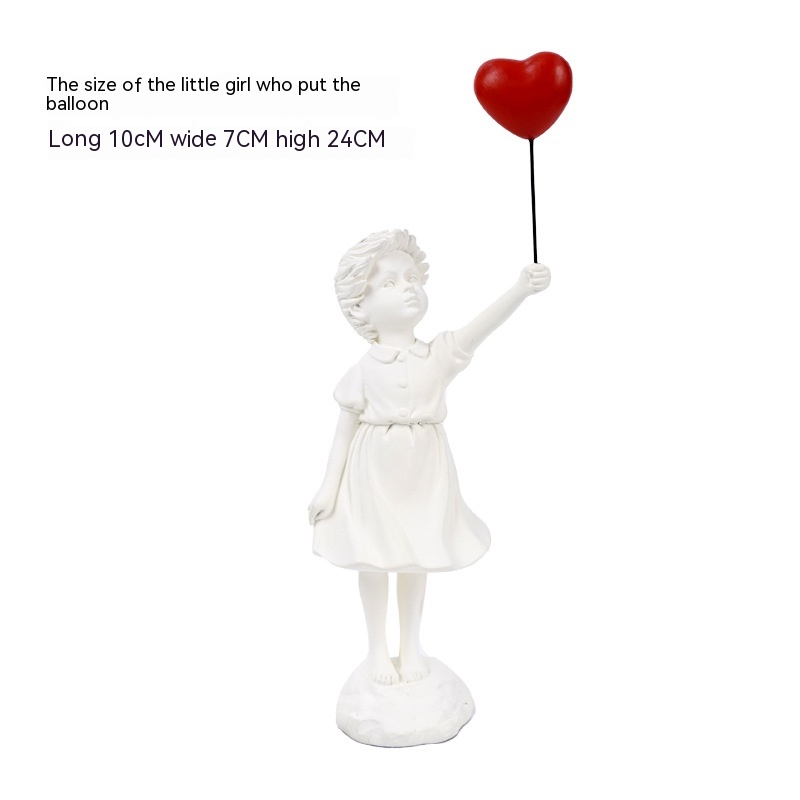 Title 1, Balloon Girl Living Room Creative Resin Decorat...