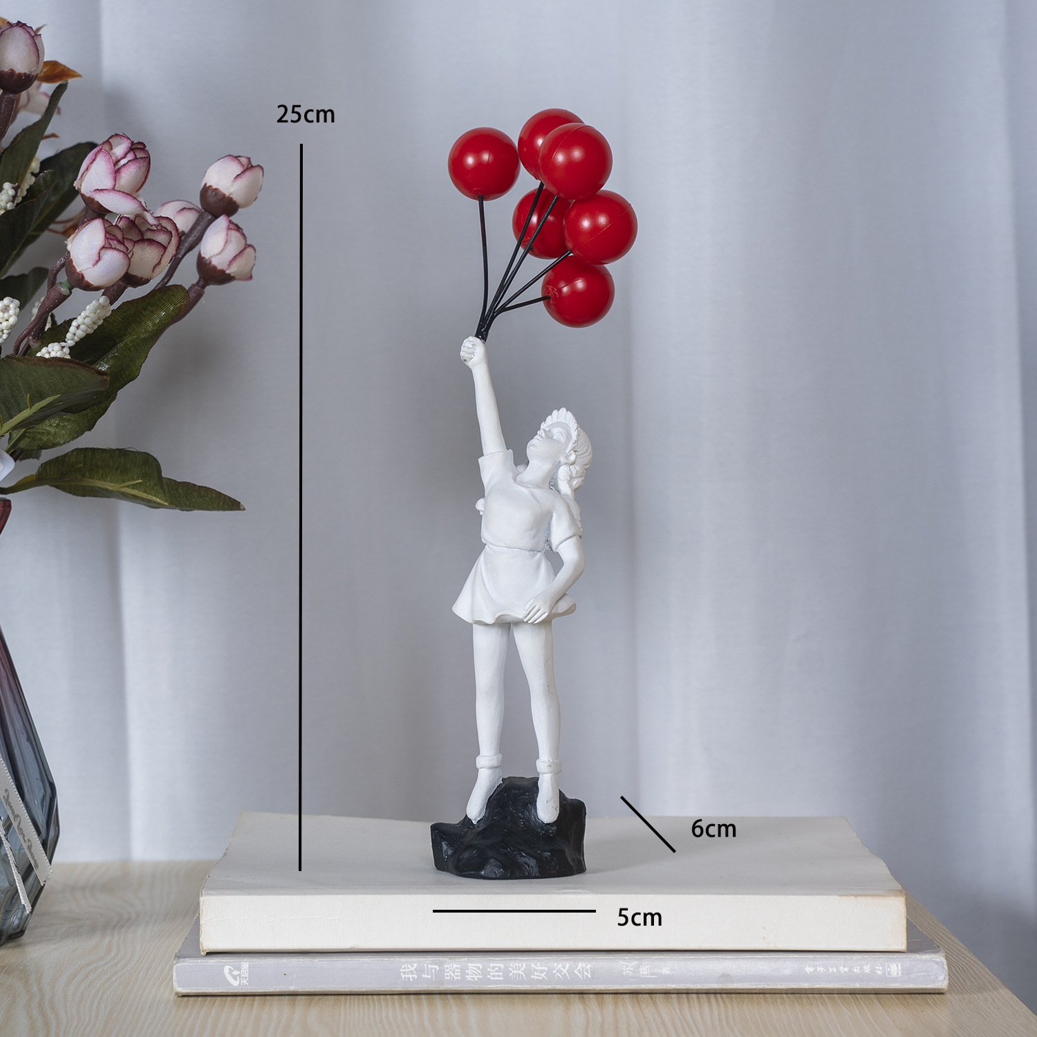 Title 3, Balloon Girl Living Room Creative Resin Decorat...