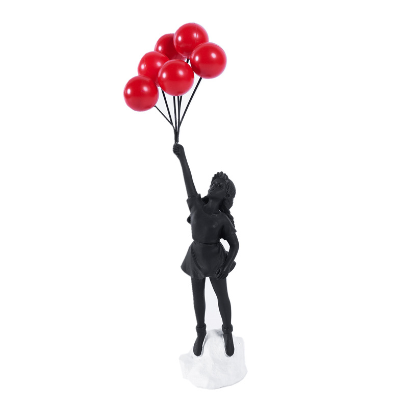 Title 4, Balloon Girl Living Room Creative Resin Decorat...