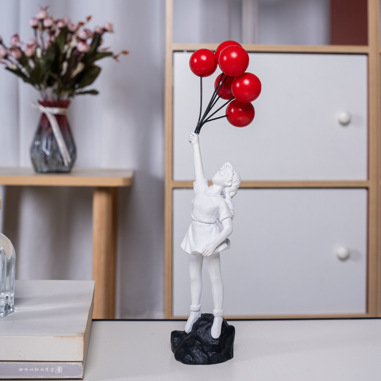 Title 10, Balloon Girl Living Room Creative Resin Decorat...